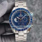 Replica Omega Speedmaster Professional Moonwatch Apollo 11 SS Blue Dial Watch